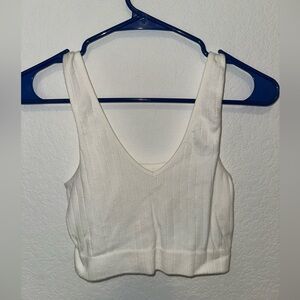 RIBBED WHITE TANK TOP